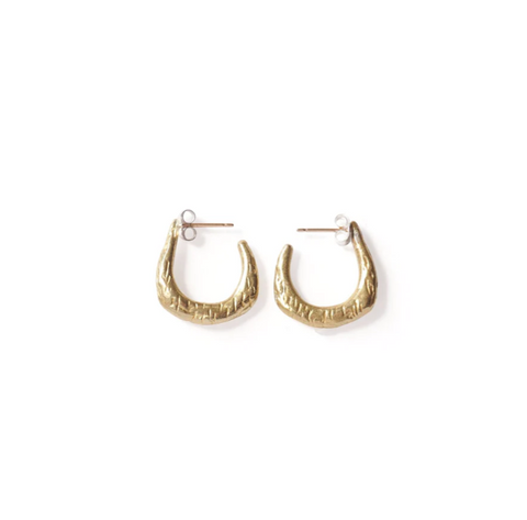 Rebekah J. Designs - Earrings - 'Pull' (Brass) #26E-BR