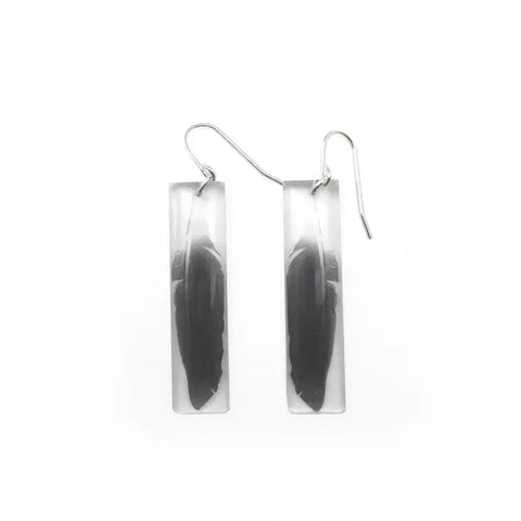 Black Drop Designs - Earrings - Tall (Feather)