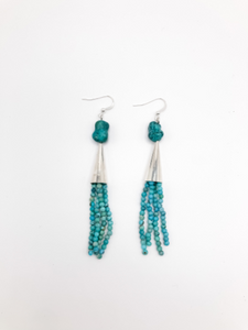 Dioica Jewelry Company - Earrings - Turquoise Bead String