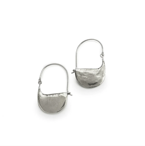Rebekah J. Designs - Earrings - 'Wave Hoop' (Silver) #17-SS