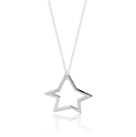 Serena Van Rensselaer Jewelry - Necklace - "Étoile" Floating Star (Silver)