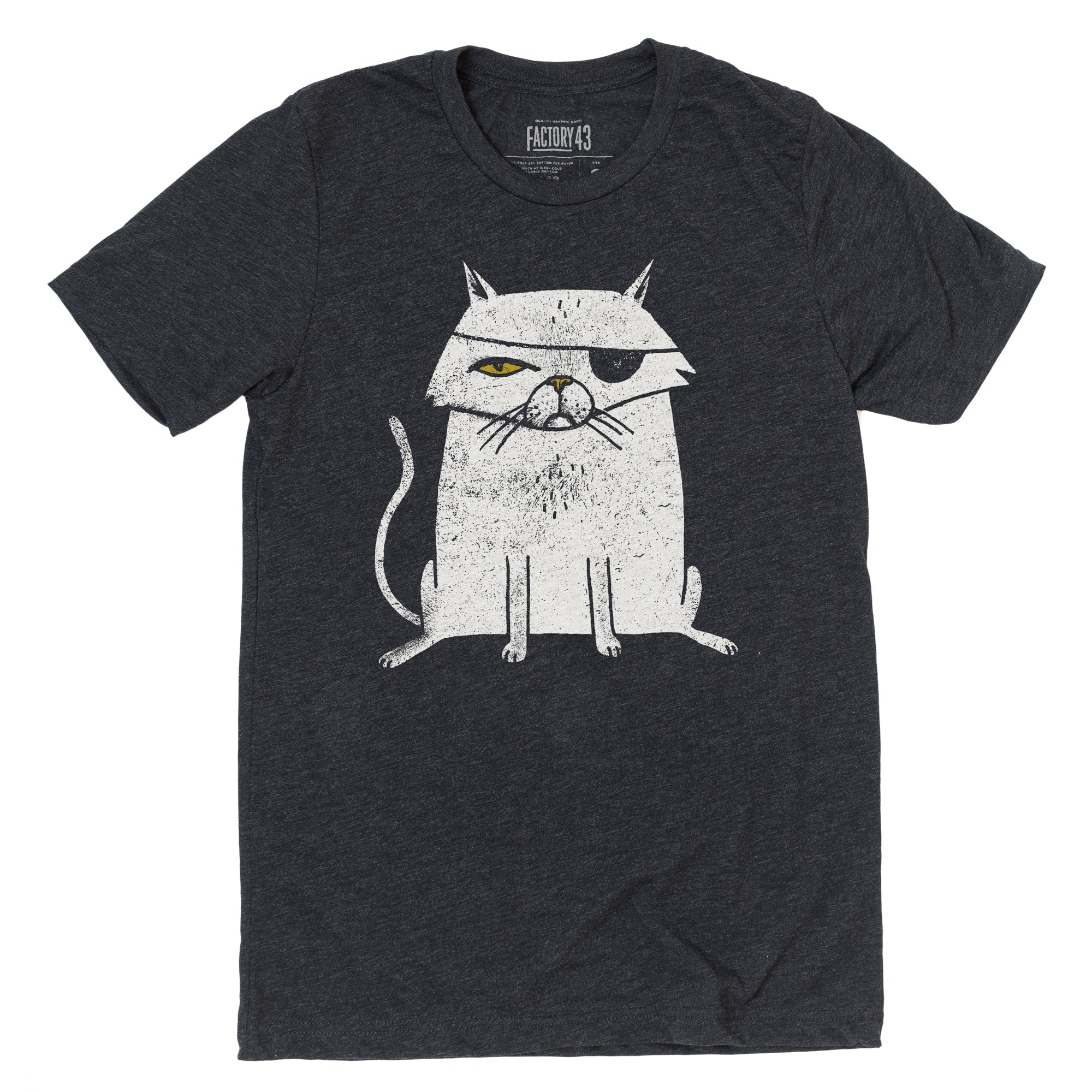 Factory 43 - Printed T-Shirt - 'Evil Cat' (Assorted Sizes)
