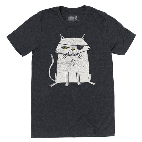 Factory 43 - Printed T-Shirt - 'Evil Cat' (Assorted Sizes)