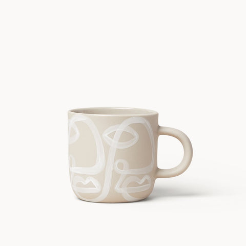 Franca NYC - Ceramic Mug (Sand, White Cara) #MUG-SND-CARA