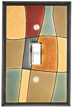 All Fired Up - Single Switchplate - "Fragments"