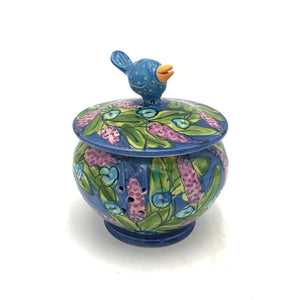 Susan & Peter Stark - Ceramic Garlic Keeper (Blue)