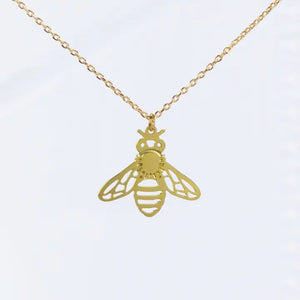 A Tea Leaf - Necklace - Honeybee (Gold) #ATL-N-252