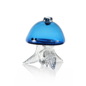 Catherine Labonte - Colored Glass Sculpture - Jellyfish (Translucent Blue) #4