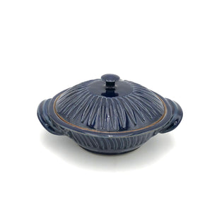 Coburn -   Medium Lidded Casserole (Fluted Dark Blue)