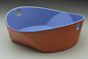 Eshelman - Medium Handled Serving Bowl (Copen Blue)