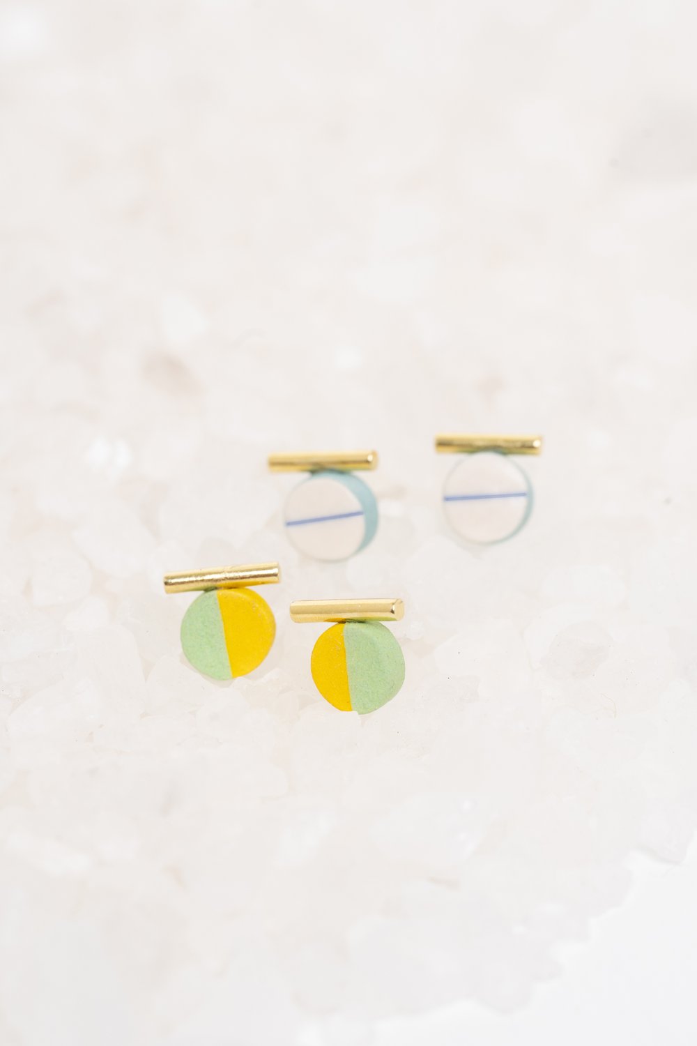 Twenty Two West - Ceramic Earrings - Mini Bob Studs (Assorted Designs)