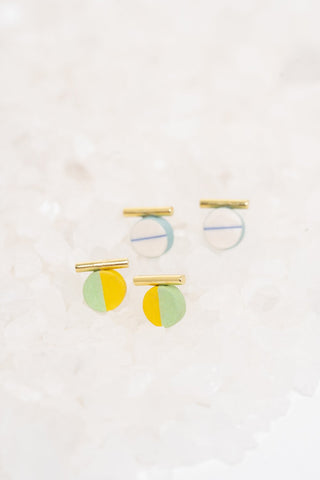 Twenty Two West - Ceramic Earrings - Mini Bob Studs (Assorted Designs)