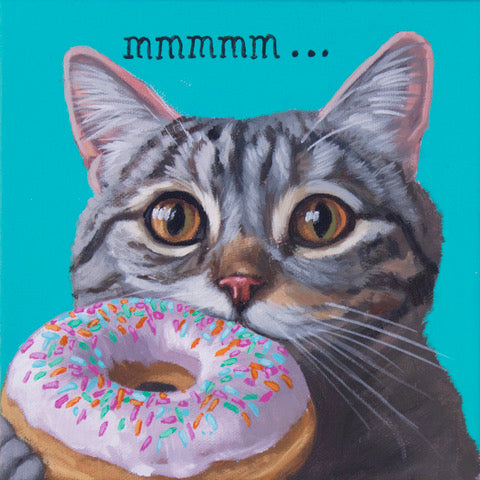 Ashley Corbello FF - "mmm" 8" x 8" Acrylic on Canvas