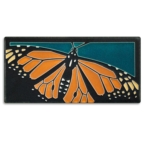 Motawi Tileworks - 8"x 4" Tile - 'Monarch' (Turquoise) #4809