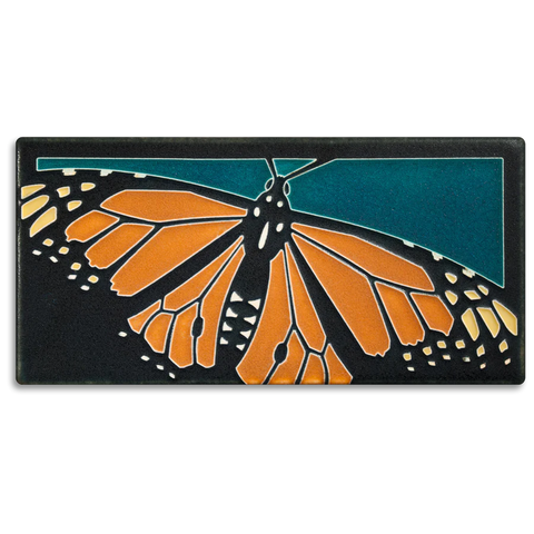 Motawi Tileworks - 8"x 4" Tile - Monarch (Turquoise) #4809
