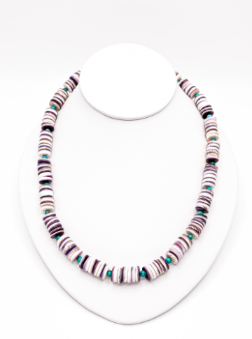 Dioica Jewelry Company - Necklace - 'Loria' (Wampum Discs)