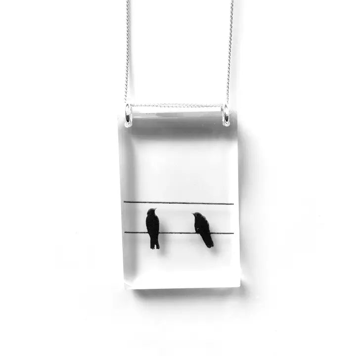 Black Drop Designs - Necklace - Tall (2 Crows)