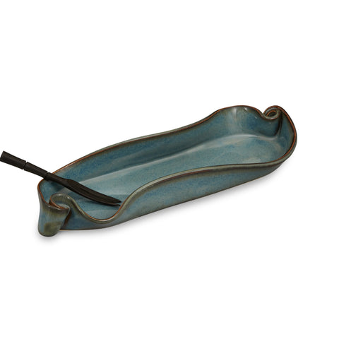 Hilborn Pottery - Olive Dish (Medley Sable Edging)