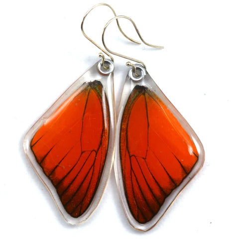 Petal Connection - Butterfly Earrings | Orange Albatross (Top Wing) #0080-T-ER