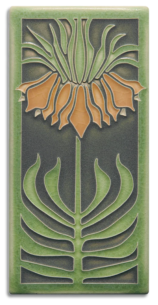 Motawi Tileworks - 4"x 8" Tile - Persian Lily (Grey) #4899