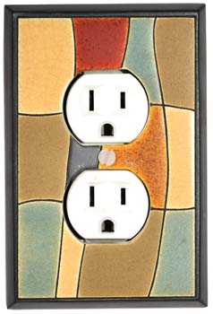 All Fired Up - Plug Recepticle Switchplate - "Fragments" #CO154