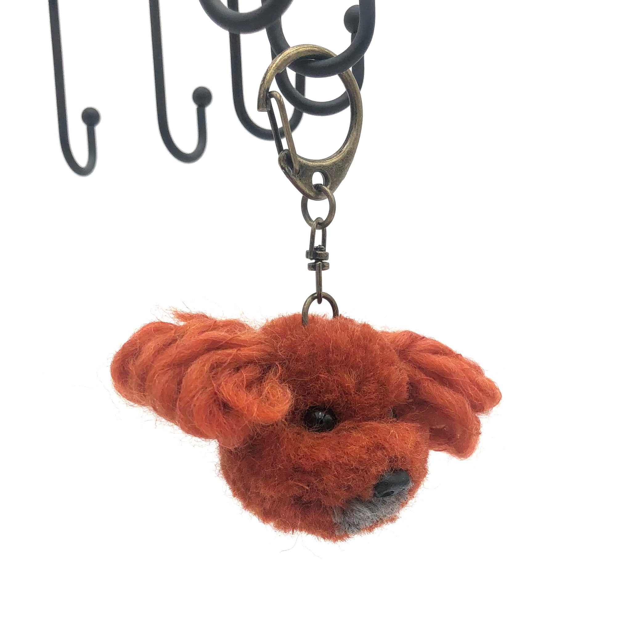Canacana Gifts - Handmade Plush Crochet Keychain - Medium (Brown Poodle)