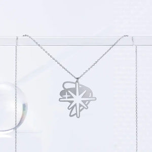 A Tea Leaf - Necklace - Retro Starburst (Silver) #ATL-N-226-STA