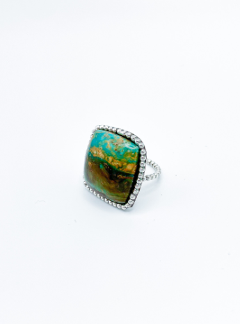 Dioica Jewelry Company - Ring - Square Turquoise Cabochon