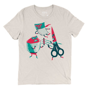 Factory 43 - Printed T-Shirt - 'Rock, Paper, Scissors' (Assorted Sizes)