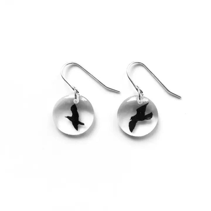 Black Drop Designs - Earrings - Round (Bird)