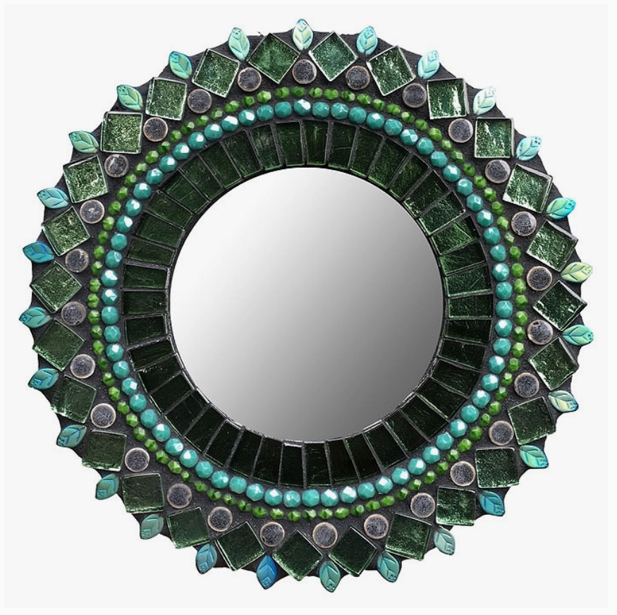 Zetamari Mosaic Artworks - 7" Round Mirror (Kauai)