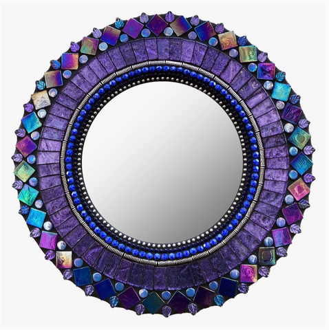 Zetamari Mosaic Artworks - 10" Round Mirror (Magic)