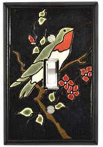 All Fired Up - Single Switchplate - "Ruby Hummingbird"