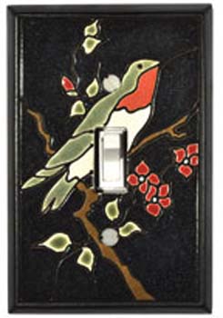 All Fired Up - Single Switchplate - "Ruby Hummingbird" #CT074