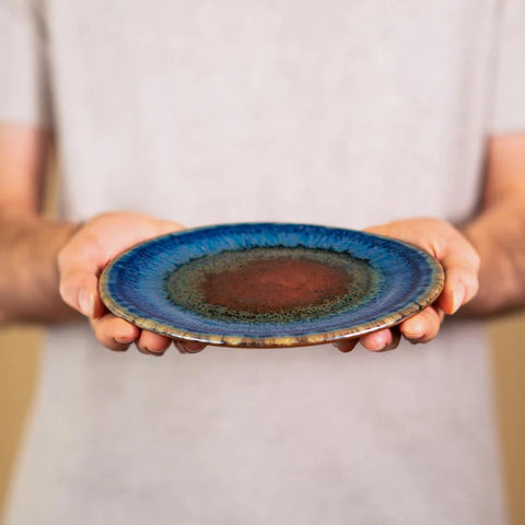 Blanket Creek Pottery - Salad Plate (Amber Blue)