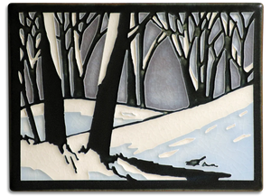 Motawi Tileworks - 6"x 8" Tile - 'Snowscape' (Twilight) #6819