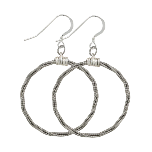 High Strung Studios - Earrings - Song Circle Hoop - Large (Silver) #EASC33LG