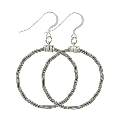 High Strung Studios - Earrings - Song Circle Hoop - Large (Silver) #EASC33LG
