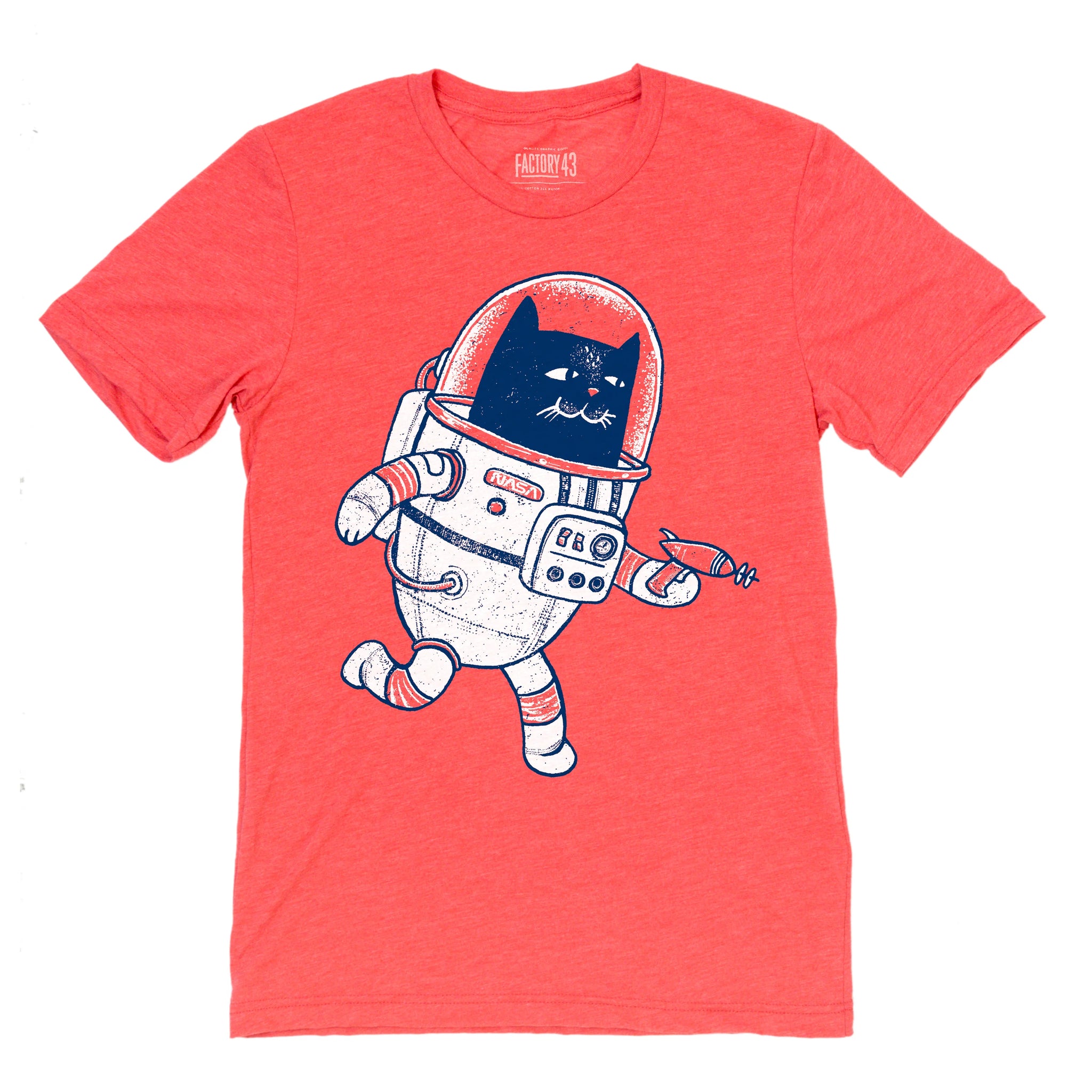 Factory 43 - Printed T-Shirt - 'Space Cat' (Assorted Sizes)