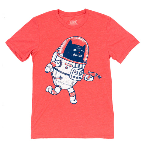 Factory 43 - Printed T-Shirt - 'Space Cat' (Assorted Sizes)