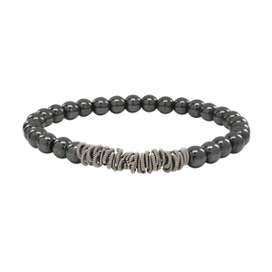 High Strung Studios - Bracelet - Stretch Rock (Hematite) #BRSRHE