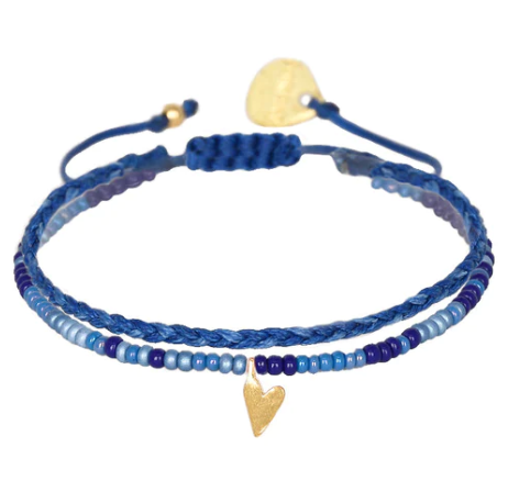 Mishky - Bracelet - Summer Love Adjustable (Indigo, Light Blue, Love) #11585