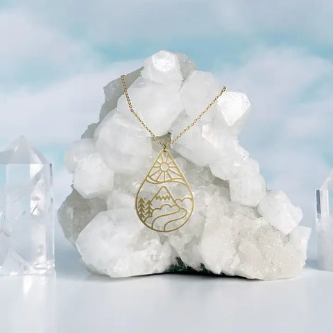 A Tea Leaf - Necklace - Sun Mountain (Gold) #ATL-RB-N-3