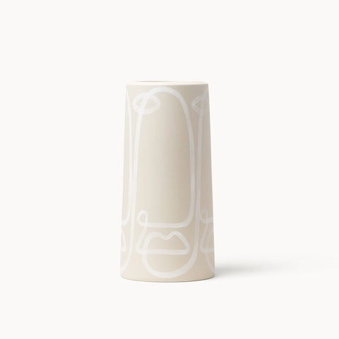 Franca NYC - Ceramic Pillar Vase - Small (Sand Cara) #PV-S-SND-CARA