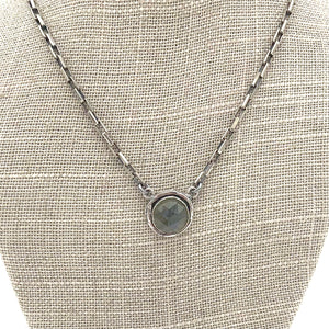 Susan Rodgers Designs - Necklace - 'Vision' Pendant (Labradorite, Sterling Silver) #HN-183