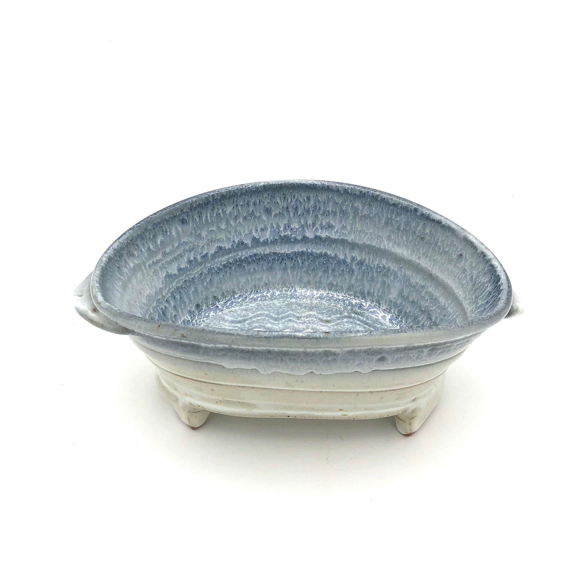 Smith - Oval Serving Bowl - Small (Blue/White)