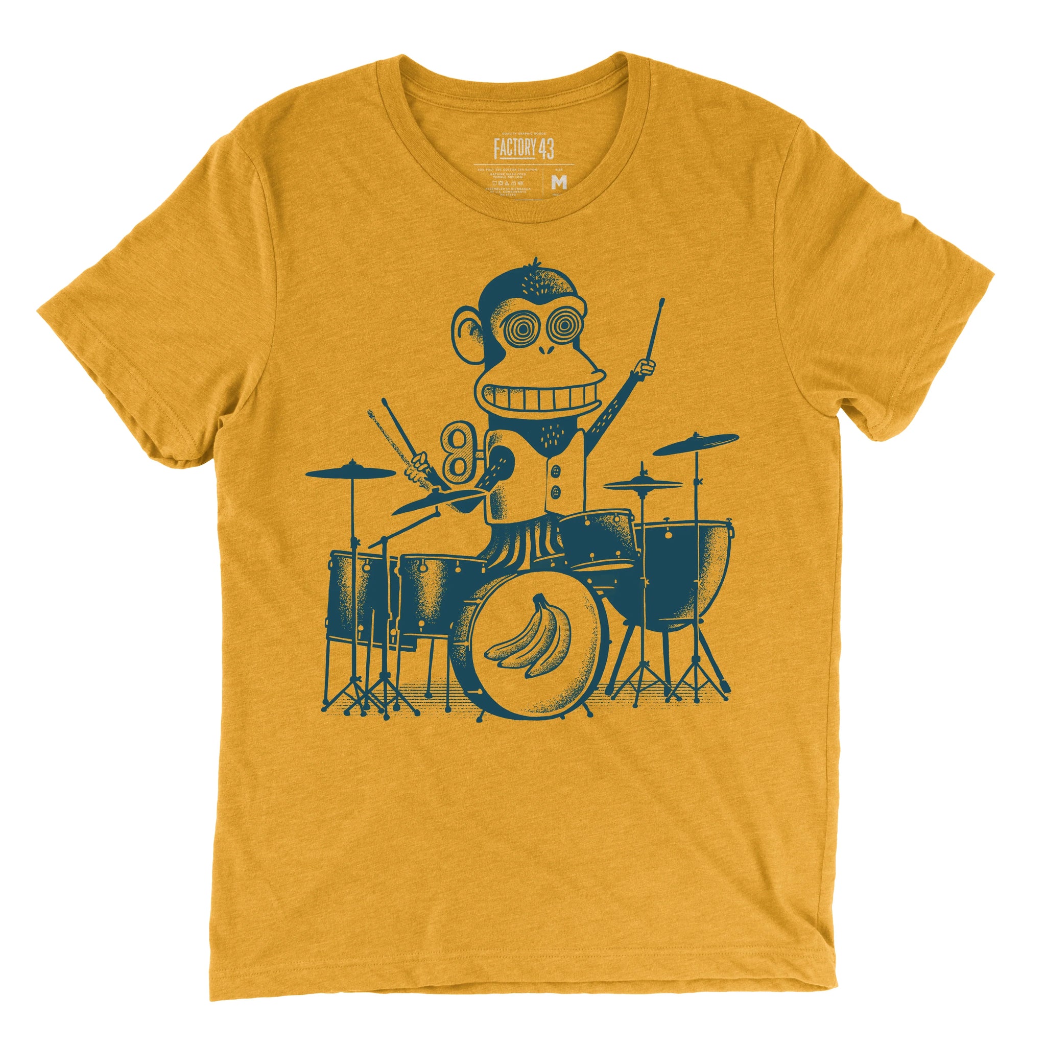 Factory 43 - Printed T-Shirt - 'Wound Up Monkey' (Assorted Sizes)