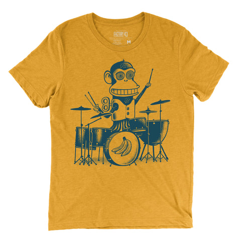 Factory 43 - Printed T-Shirt - 'Wound Up Monkey' (Assorted Sizes)
