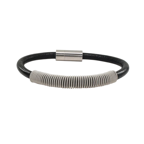 High Strung Studios - Bracelet - Leather Wound Up - Large (Black) #BRWU93LG