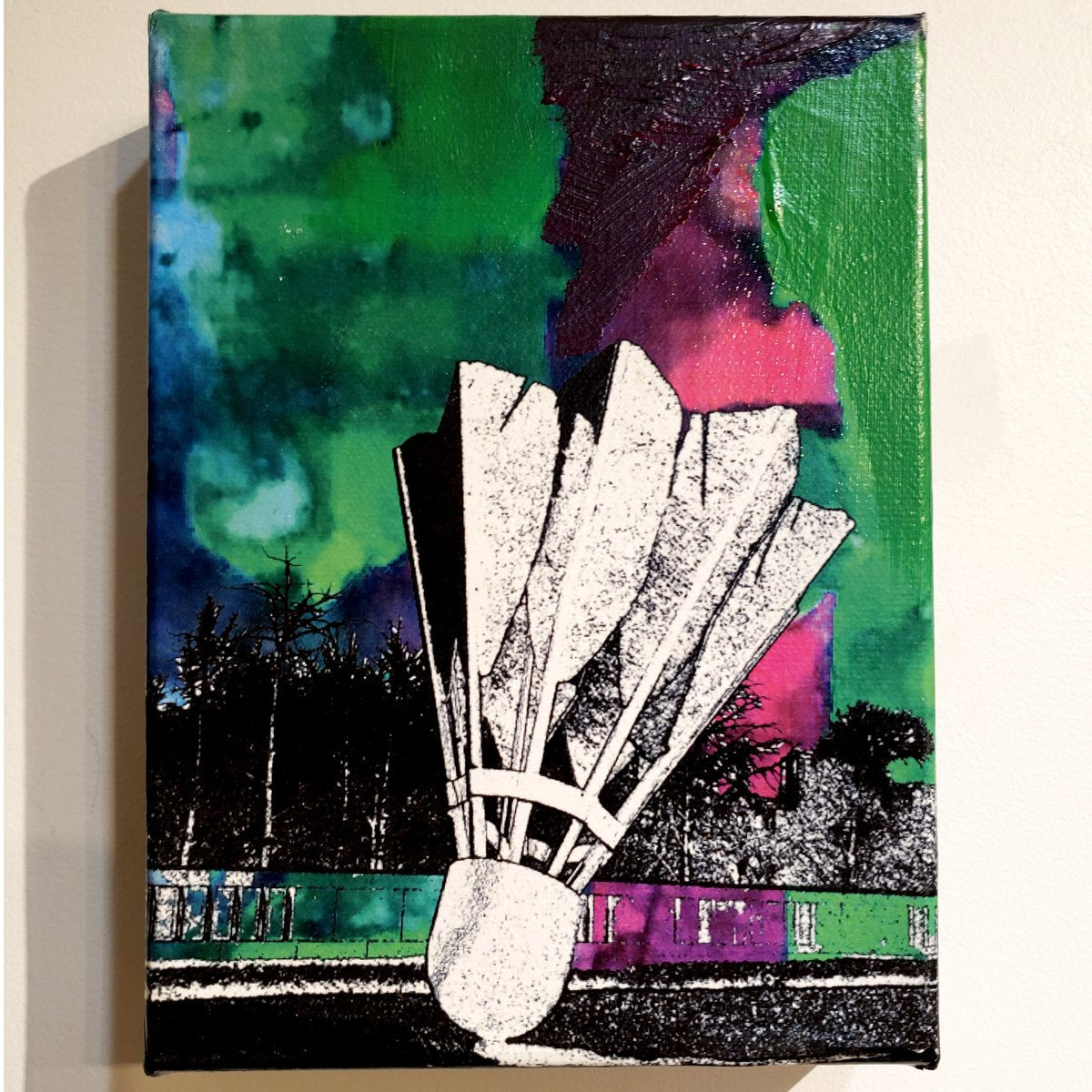Van Leeuwen - Mixed Media Wall Hanging - Shuttlecock (8" x 10")